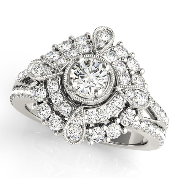 Engagement Rings/Vintage,Engagement Rings/Halo/Round