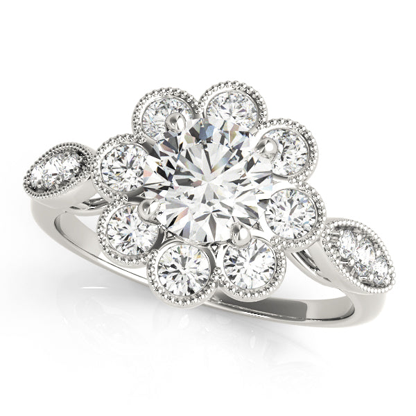 Engagement Rings/Vintage,Engagement Rings/Halo/Round