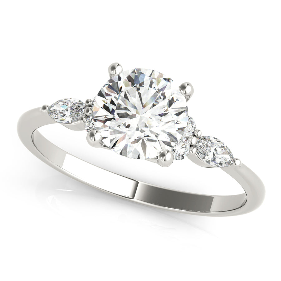 Engagement Rings/New Bridal,Engagement Rings/Cluster Sides,Engagement Rings/Contemporary