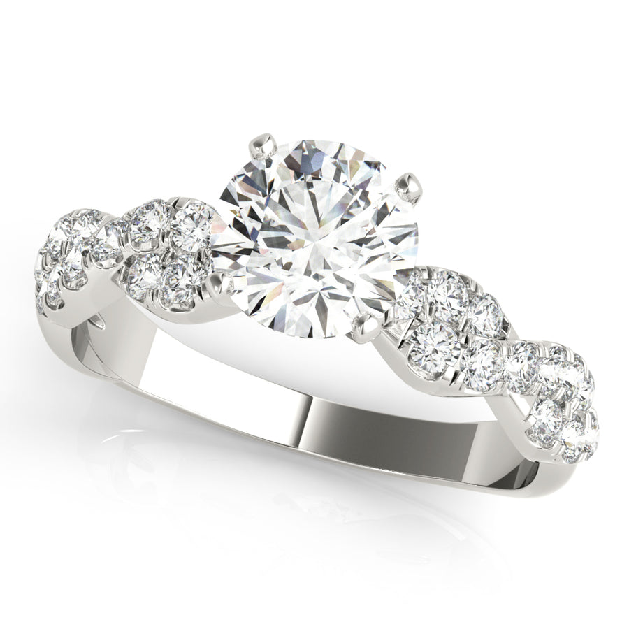 Engagement Rings/Twisted Shank,Engagement Rings/Pave